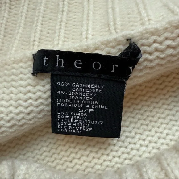 vintage ballet core cashmere cream off shoulder sweater small theory - Picture 6 of 6